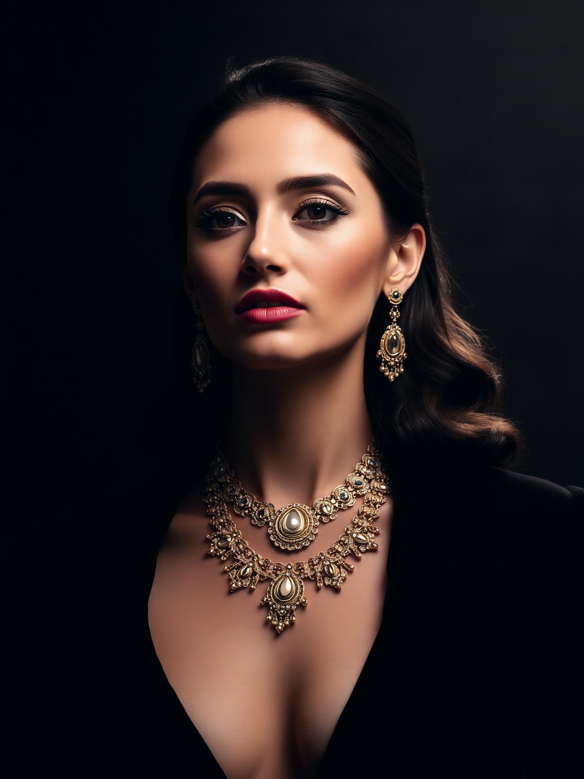 Mujer usando joyería MIU